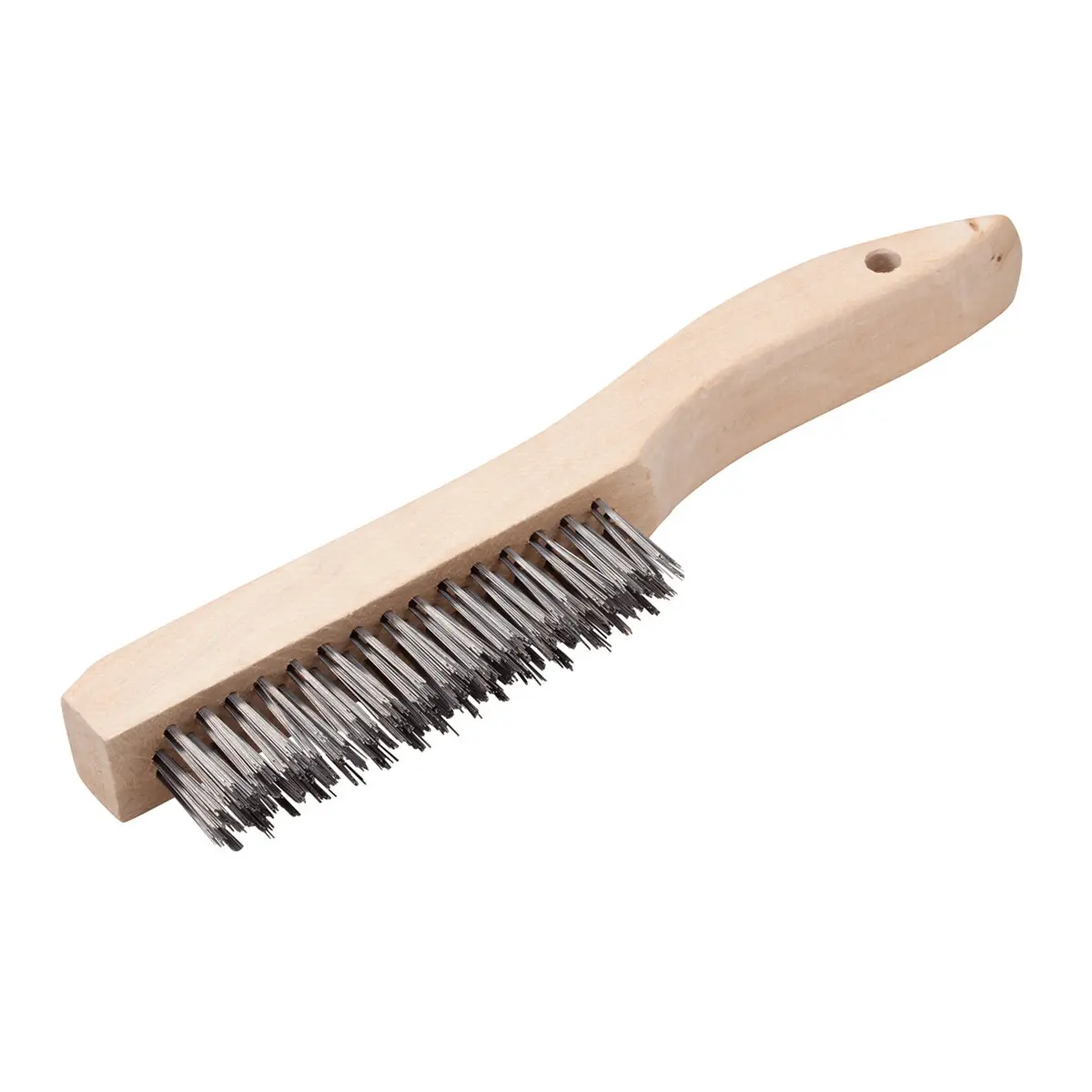 Wire Scratch Brush with Wood Shoe Handle (Carbon Steel)