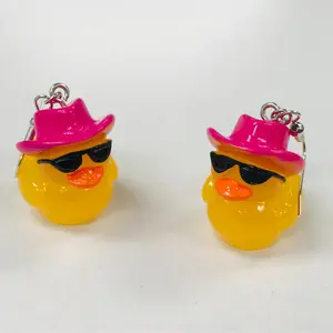 Duck with Cowboy hat and Sunglasses earrings Duck with Cowboy hat and Sunglasses earrings