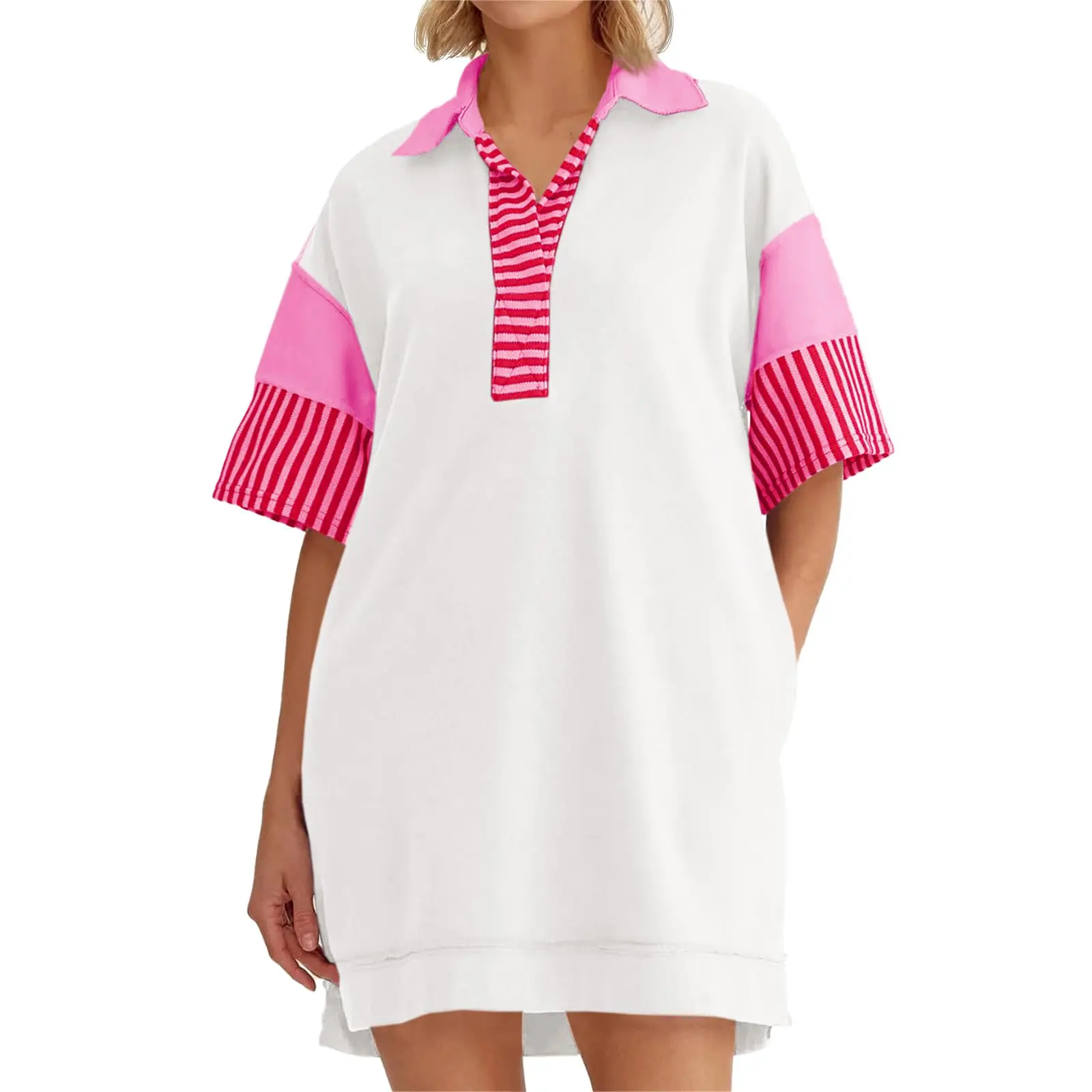 long short sleeve dress Clydie White Floral Cap Sleeve Midi Dress - US 10