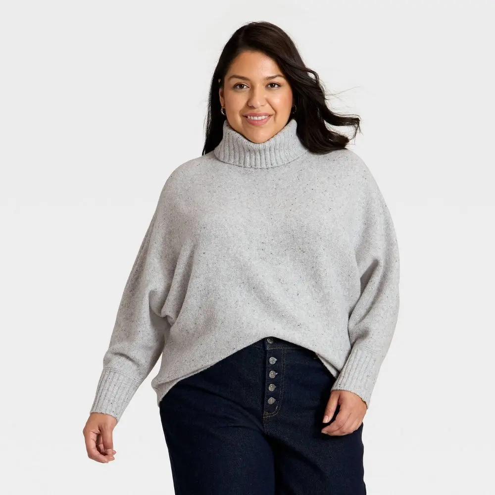 Women's Turtleneck Pullover Sweater - Ava & Viv Women's Turtleneck Pullover Sweater - Ava & Viv