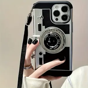 first choice Phone Case — Creative 3D Camera Design; Compatible with iPhone 17 Pro Max, 16, 15, 14, 13, 12;fashion woman,comprehensive protection,futuristic tech accessory