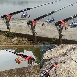 Automatic Plug-in Spring Fishing Rod Holder, Adjustable High Sensitivity Stainless Steel Spring Fishing Pole Stand, Fish Hook Setting Tool