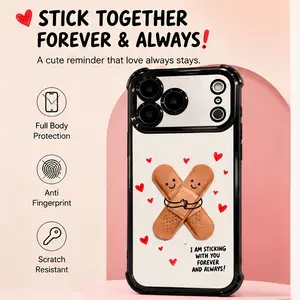 Cute Bandage "Sticking With You Forever" iPhone Case
