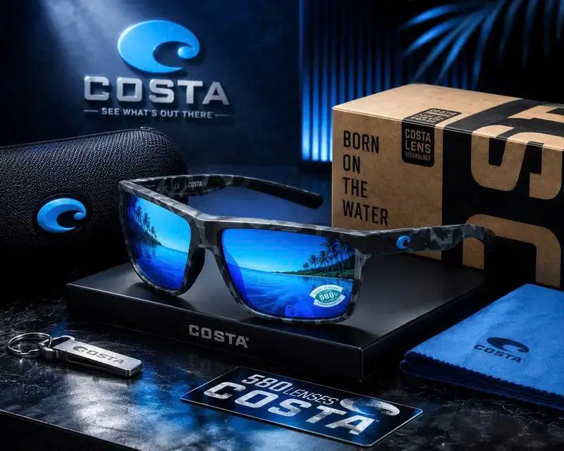 Costa Del Mar 580P Fishing Sunglasses | Polarized UV400 Outdoor Driving Hiking Eyewear