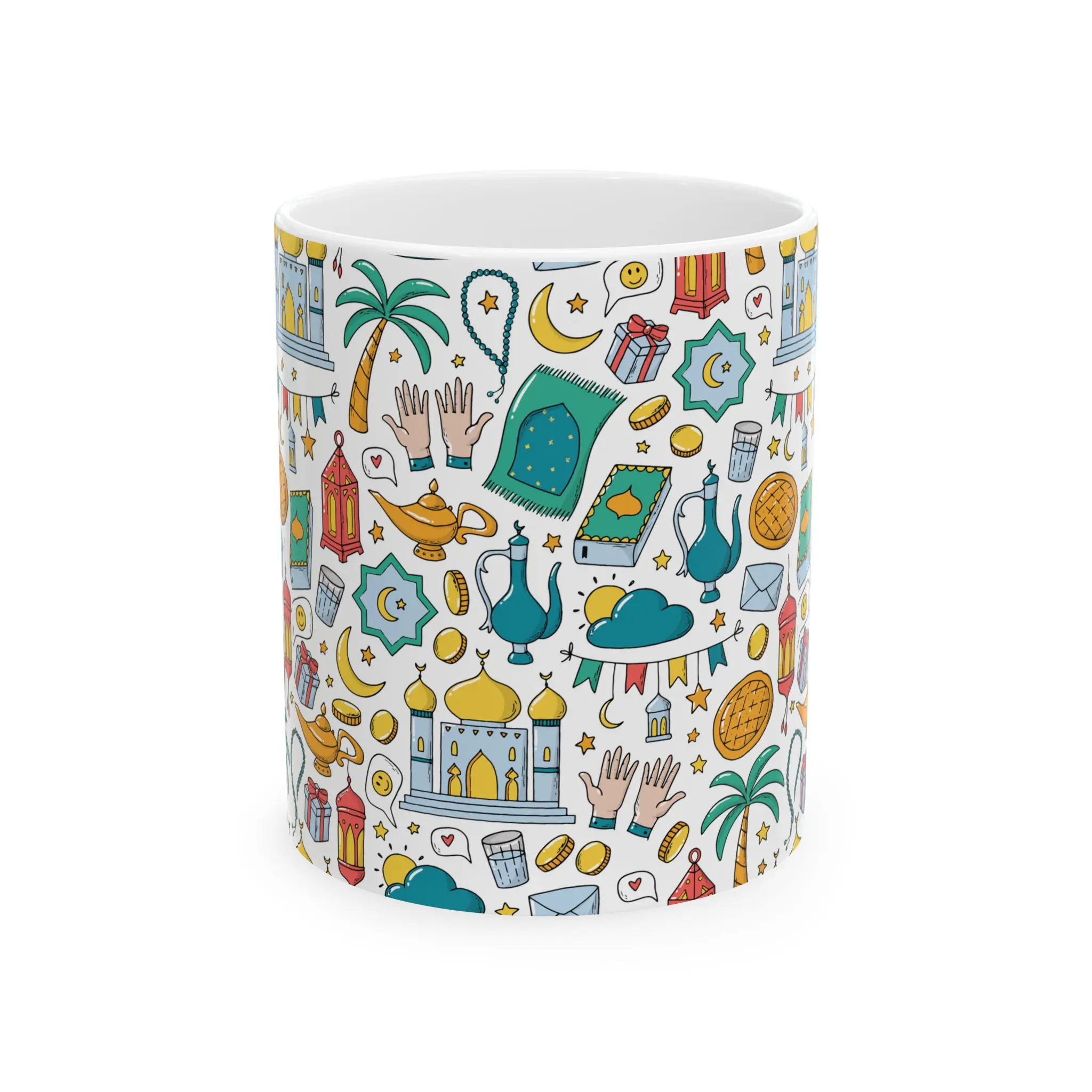 Ramadan Kareem Ceramic Mug - Holiday Vibes, Ideal for Ramadan, Eid, Family Gatherings, Inspirational Gift, Cozy Drinkware