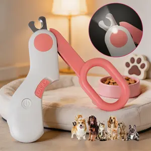 Professional LED Pet Nail Clippers for Small Animals - Razor-Sharp Blades Prevent Excessive Cutting, Essential Claw Trimmer with Portable Outdoorfun Hair Removal Roller