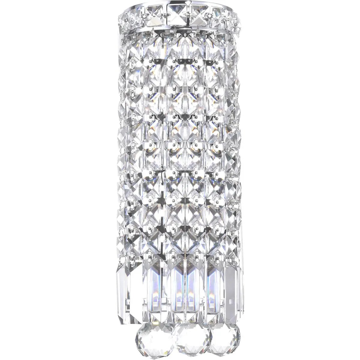 CWI Lighting Colosseum 2 Light 5 inch Chrome Bathroom Sconce Wall Light 8005W5C-R