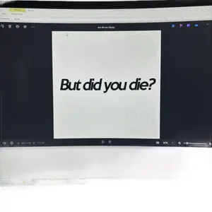But did you die Decal - Simple Text Image Displayed on Screen vinyl decal