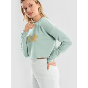 Twinkle Tits for Big Tittys Unisex Knitted Long Sleeve Crop Top