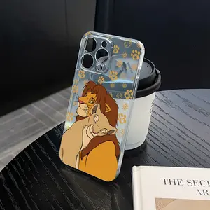 Disney Movie Simba Phone Case for iPhone 16e 16 15 14 13 12 11 Pro Max X XR XS Max 8 12 Plus, Transparent Tpu Soft Back Cover