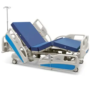 Premium 5 Function Full Electric Hospital Bed with LINAK Motors and PU Advanced Mattress for Home Use, Hospital ICU Bed with Fully Adjustable, Remote Control, Quiet Wheels, IV Pole, 89" x 41"