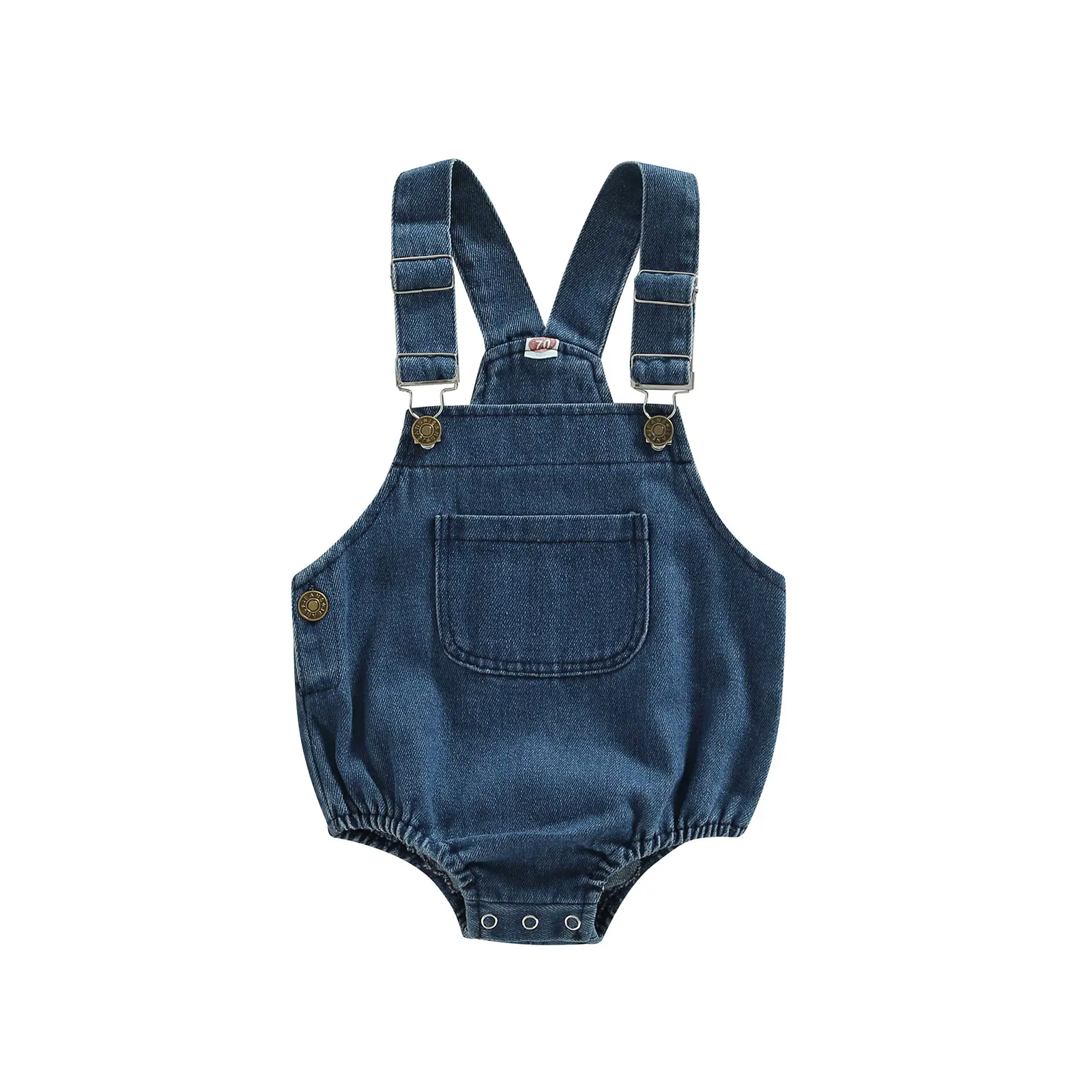 Newborn Baby Boys Girls Denim Romper Overalls Straps Button Sleeveless  Bodysuit Short Jeans Jumpsuit Outfits