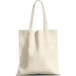 Large 14x15 Premium Reusable Tote Bags Load 55lbs Natural Canvas with Handles for Gift-Giving Work DIY Shopping Cold Wash Fade Resistant