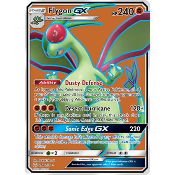 Pokemon TCG Flygon GX (Full Art) Cosmic Eclipse Near Mint Trading Card Single