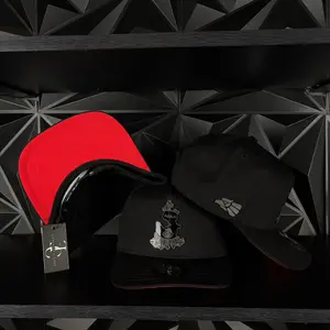 Puebla México estado SnapBack Hat-Black/Red Visor Cotton Cap