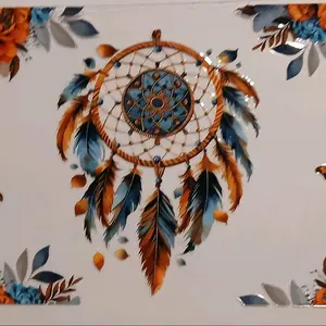 Dream Catcher Cup Wrap with Colorful Feathers and Beads for Unique Decor