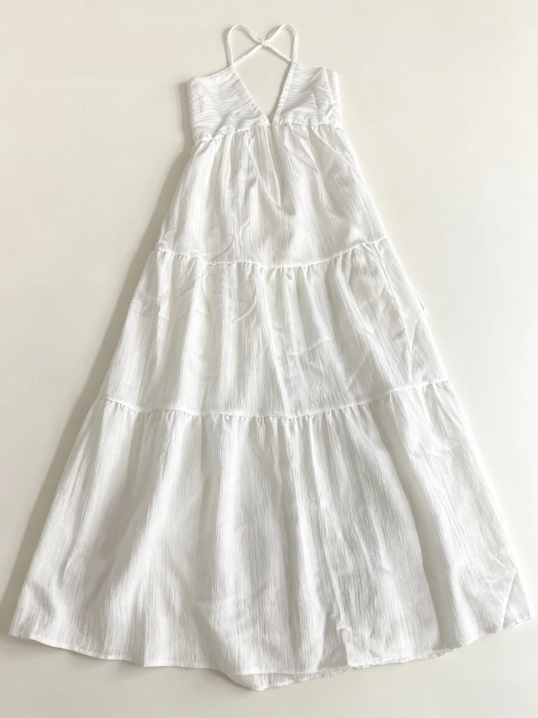 Women's Backless Halter Neck Maxi Dress | Deep V Layered Cake Flare Sundress | French Vacation Casual Elegant Summer Dress for Daily/Outdoor Wear women pink Ruffle Hem beach girl quinceanera blue violet harmon sleeveless