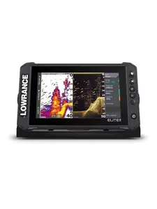 Lowrance Elite FS 9 in. Active Imaging 3 in 1 Transducer C-Map Contour Plus Chartplotter & Fishfinder, Black