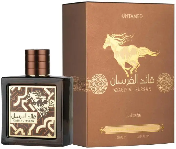 Lattafa QAED AL FURSAN UNTAMED EDP for Men, 90ml (3.04oz) EDP Intense Perfume Fragrance - Bold Passionate, Spicy Woody, Woody Amber, Bold Spice Scent, Powerful Trail Fragrance, Bold Passionate Fragrance