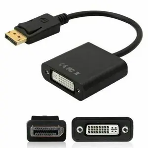NEW DisplayPort DP Male to DVI Female Adapter Cable Converter for Laptop PC Black