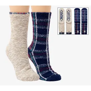 Dearfoams Ladies' Set of 2 Mama Bear Lounge CreSocks