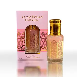 PINK MUSK (Pink Tahara) 12mL - Alcohol Free Arabian Body Oil Perfume with Glass Dapper (PINK MUSK)