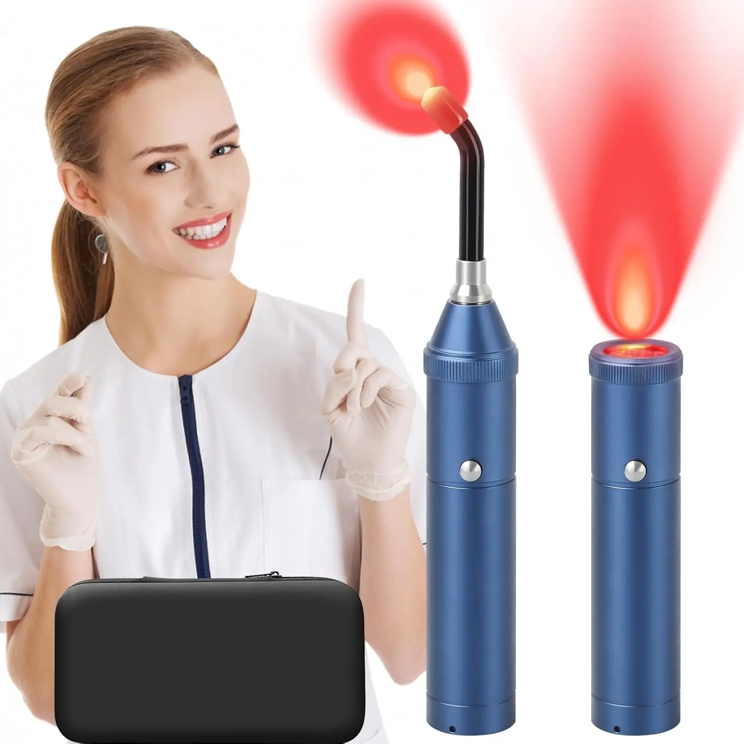 Manual Red Light Therapy Device for Soothing Acne Care, Firming/Lifting, and Pain Relief for Cold & Lip Sores - Handheld Facial Skincare Tool, Cold Sore Pain Relief, Lip Sore Management