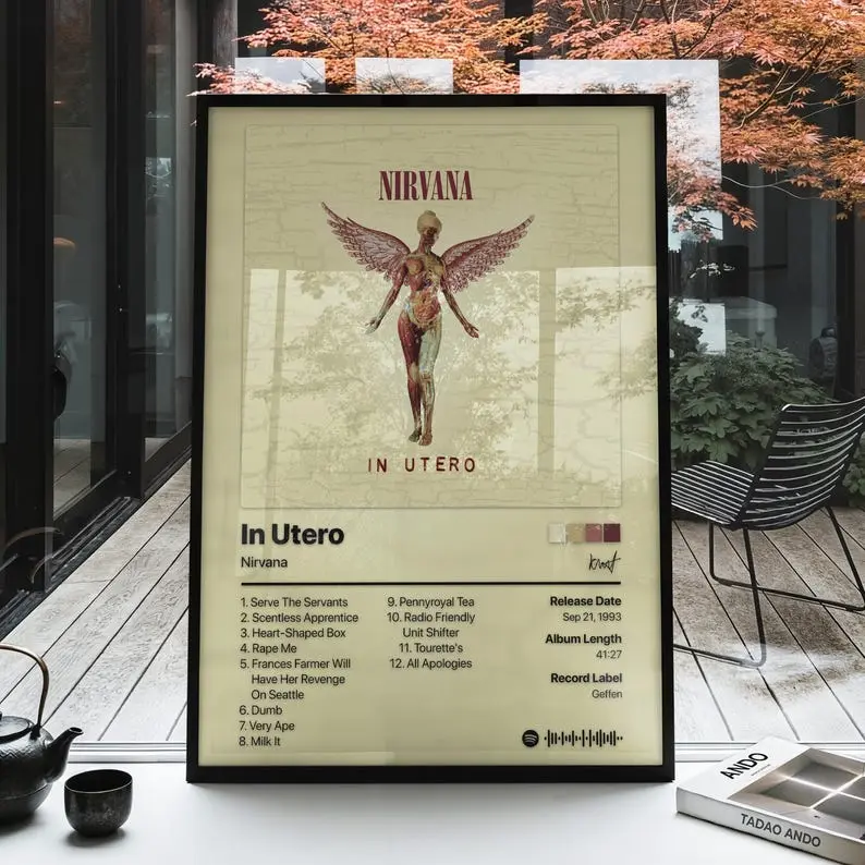 Nirvana's In Utero Album Cover Poster - Alternative Rock Wall Art - Grunge Room Decor - Music Gift Poster No Frame