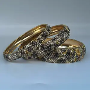Y2K Gold Leopard Bangle Bracelet Set | early 2000s | Mcbling Y2K trashy Y2K aesthetic | vintage accessories | Real Vintage | Real y2k fashion