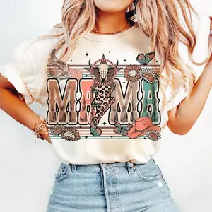 Comfort Colors Western Mama T-shirt, Howdy Cowhide, Western Mom Shirt, Coquette Mama, Western Cow T-Shirt, Mothers Day Gift