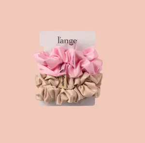 L'ANGE HAIR - Large Satin Scrunchies, Gentle Elastic Hair Bands, 4 Piece Set, Accessories, Ponytail, Ponytail Hairstyle, Hair Care Products