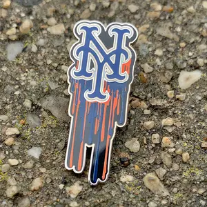 BLEED NY METS PIN