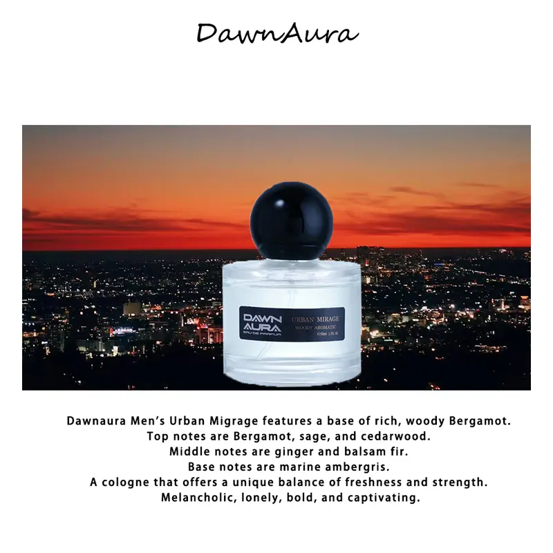 Urban Migrage Cologne 1.7OZ Fragrance Gift Perfume Scent Unisex Blend Eau De Parfum Pack Scented Aroma Cosmetic Cologne Unisex Floral Eau De Parfum