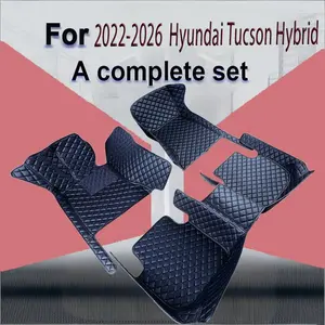 LHD 3PSC full coverage Luxury car floor mats,for 2022-2026 Hyundai Tucson Hybrid   suitable for cars, fully covered design, all season universal floor mat, in car care, premium floor mat, custom fit floor mat, seamless fit design, premium PU leather