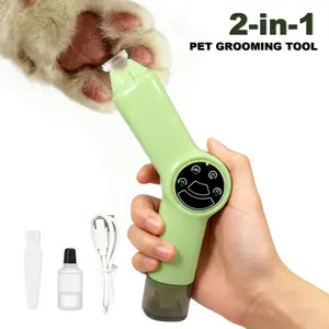 Rechargeable Trimmer for Hair Trimming and Nail Grinding - Dual Function Electric Grooming Tool