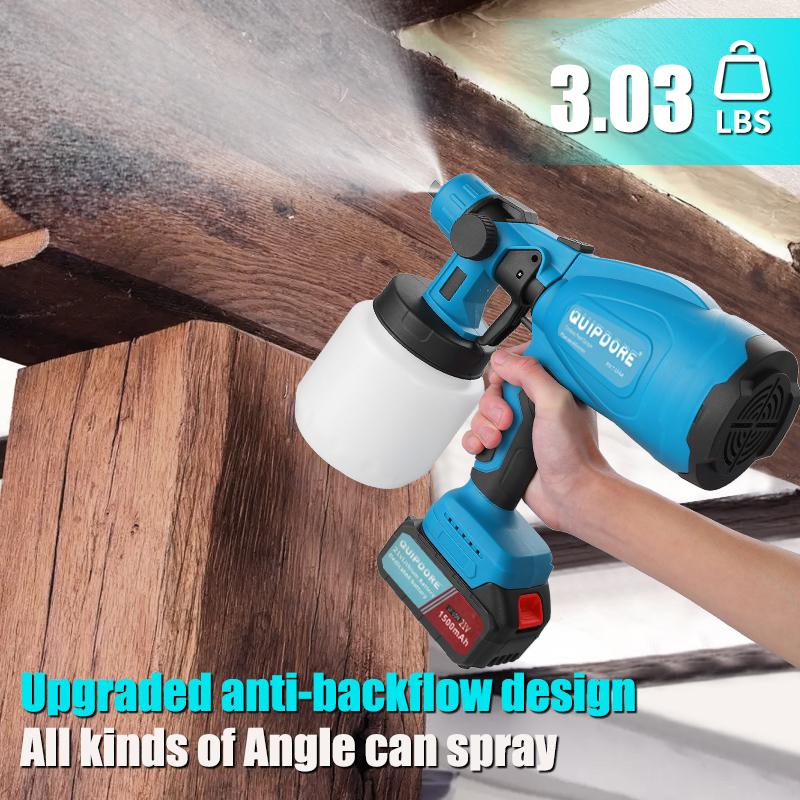 Cordless Paint Sprayer with 21V Battery, Handheld Electric Paint Gun for Home, Furniture, and Wall Painting Projects