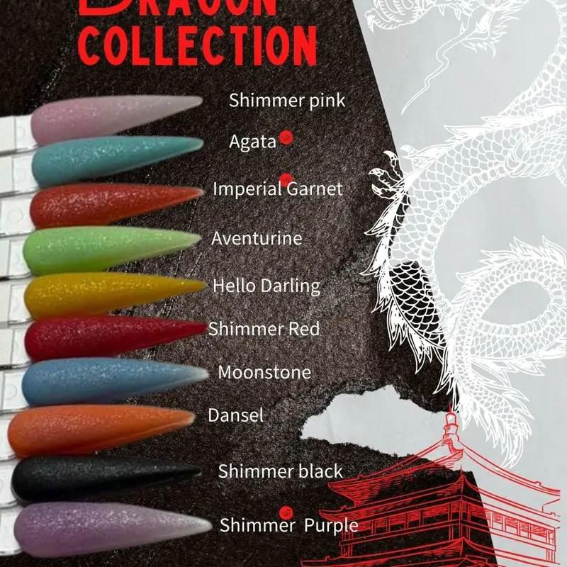 Dragon collection acrylic for nails