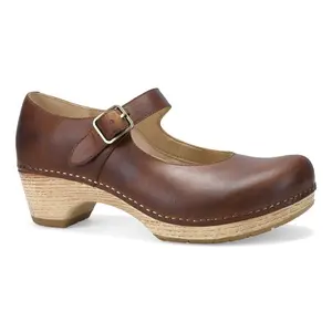 Dansko Black Oiled Leather Mary Jane Clog- Lilah