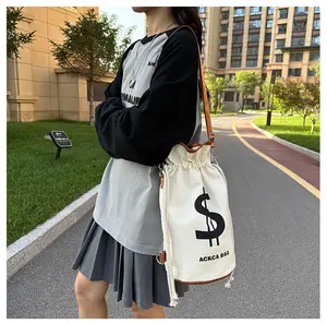 BAG Multifunctional Casual Money Bucket Purse Portable Storage Drawstring Shoulder Bag for Everyday Use
