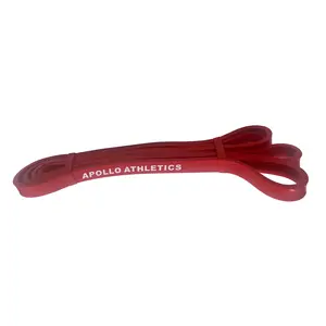 NEWZOME Red Pull Up Assist Band Heavy Duty Resistance Strap Made of Natural Latex Durable Exercise Band for Body Stretching Powerlifting Resistance Training with 5 Color-Coded Tension Levels Suitable for All Fitness Levels