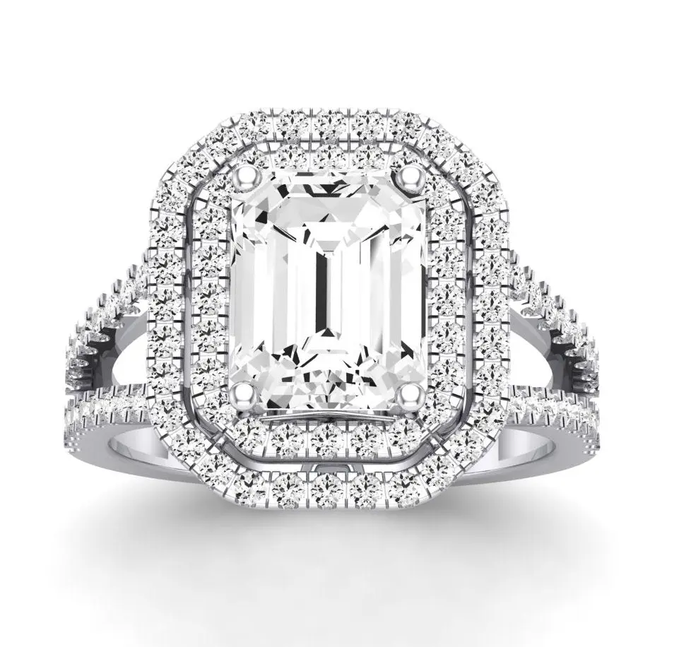 Flora - Emerald Moissanite Engagement Ring