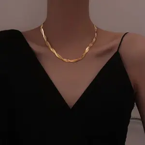 Trendy Women's Titanium Steel Double-Layer and Triple-Layer Woven Snake Chain Choker Necklace, 4mm Wide, 14 Inches + 3-Inch Extension - Perfect Gift for Lover on Birthdays, Anniversaries, Valentine's Day, Thanksgiving, Christmas, and New Year K136