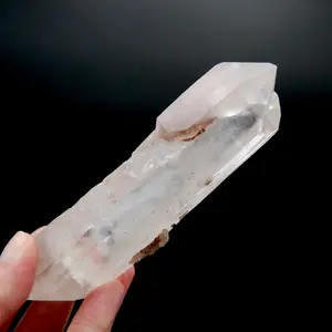 5.5in 237g DT Dolphin Twin Pink Lithium Lemurian Quartz Crystal Rosetta Stone Starbrary, Brazil