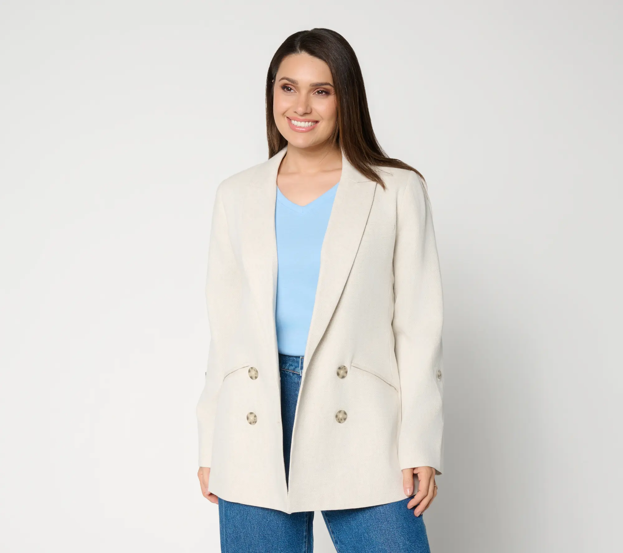 Earth by Aimee Kestenberg Cotton Linen Tailored Blazer Earth by Aimee Kestenberg Cotton Linen Tailored Blazer