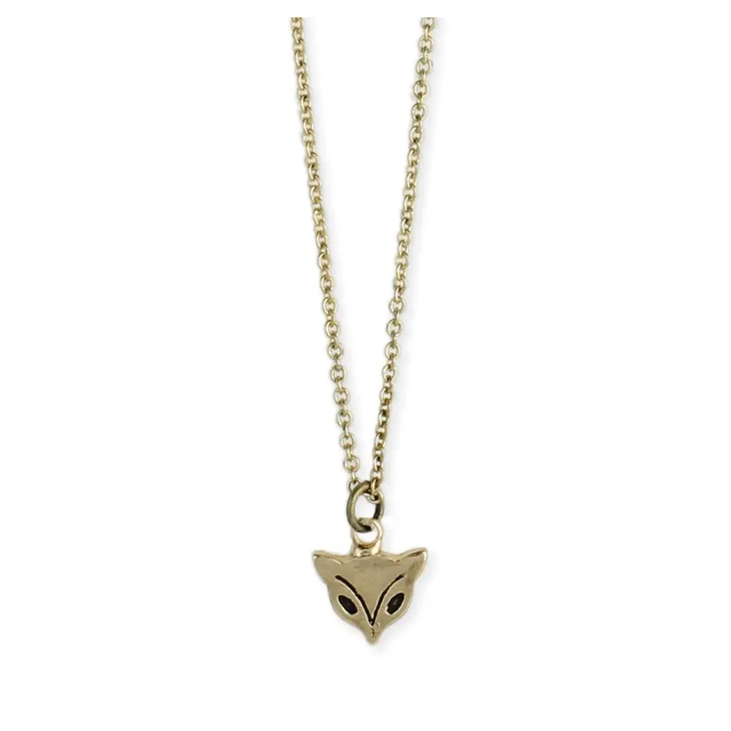 Zad Jewelry Custom Foxy Fox Mini Pendant Necklace - Gold Chain with Pendant, Custom Pendant