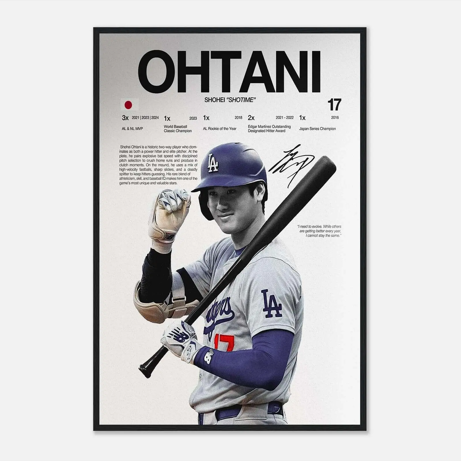 Shohei Ohtani Poster, Sports Poster, Baseball Player Poster, Baseball Poster