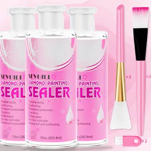 Diamond Painting Sealer Kit Resin Diamond Art Sealer Glue with Accessories and Tools Ideal for Crafting Handmade Gifts