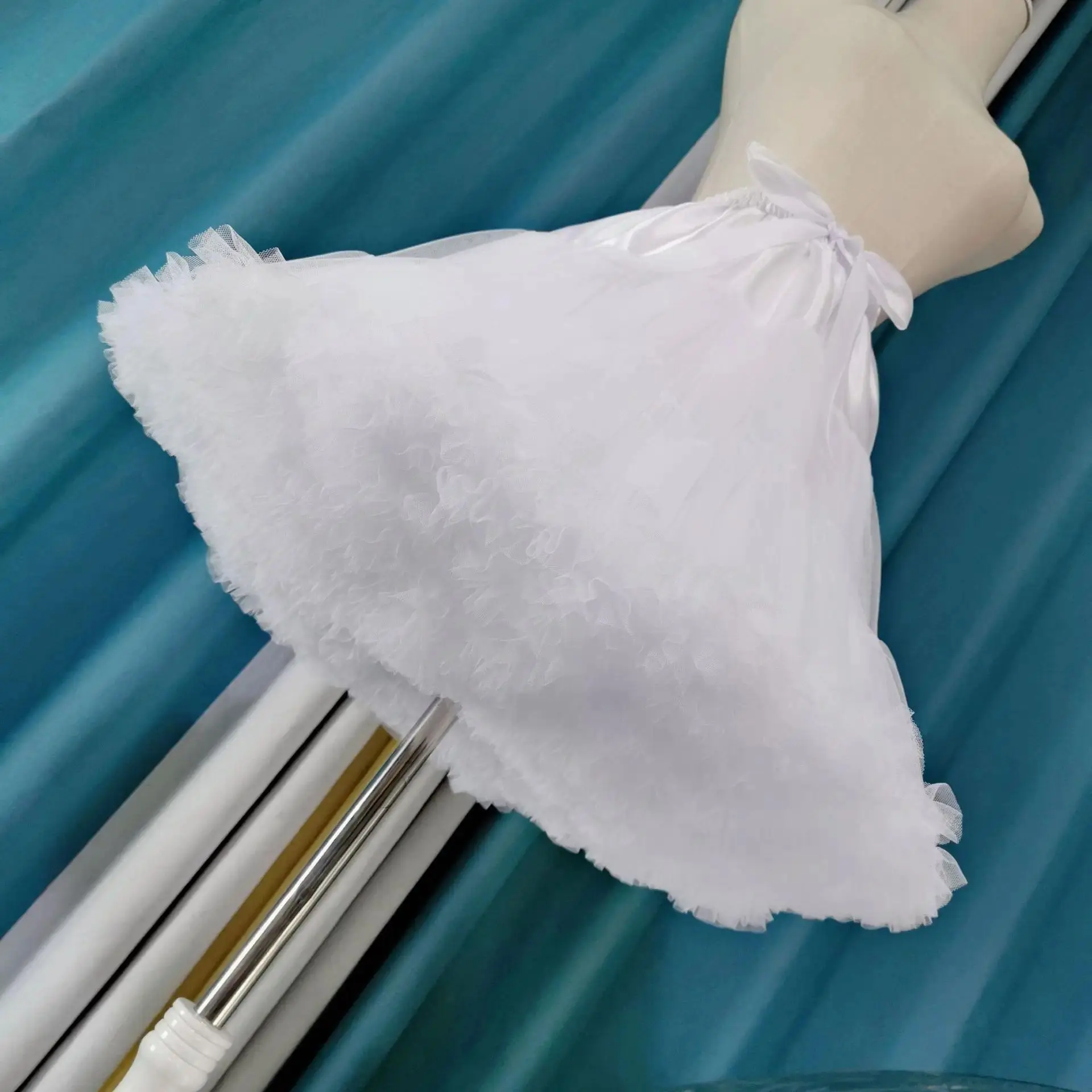 45cm White Petticoats Wedding Bridal Crinoline Lady Underskirt for Party Lolita Girl Crinoline Fluffy Petticoat Underskirt