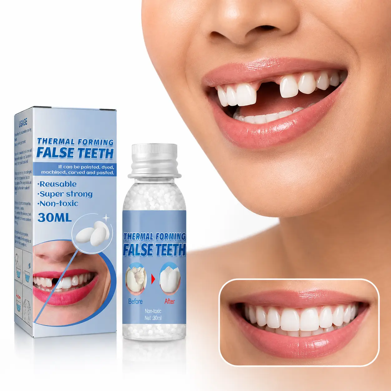 Moldable Dental Gel Dentures Temporary Fillings Cavities and Teeth Fillings Temporay Tooth Filling