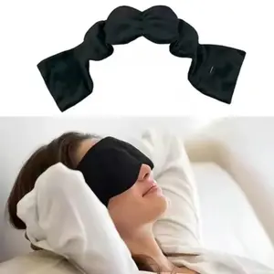 Weighted Sleep Eye Mask, Pressure Blanket for Deep Sleep, Side Sleeping Comfort, 100% Light Blocking, Strapless Design, Sleep Aid Products